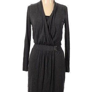 White House Black Market (WHBM) Long Sleeve Dress Grey Size 8